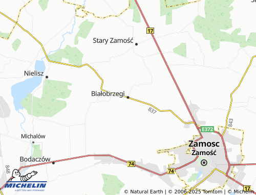 MICHELIN Białobrzegi map - ViaMichelin