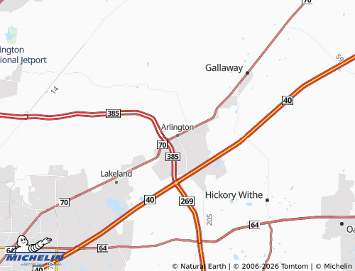 Mapa MICHELIN Arlington - ViaMichelin