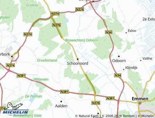 MICHELIN Schoonoord map - ViaMichelin