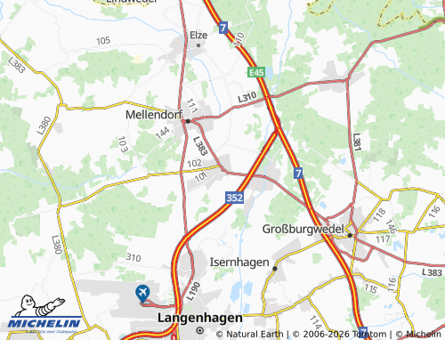 MICHELIN Bissendorf map - ViaMichelin