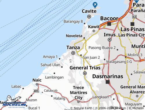 MICHELIN Daang Amaya 1 map - ViaMichelin
