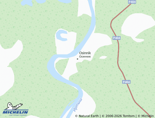 MICHELIN-Landkarte Osinnik - ViaMichelin
