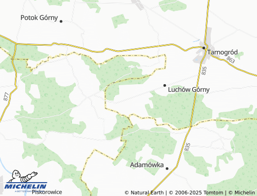 MICHELIN Luchów Dolny map - ViaMichelin