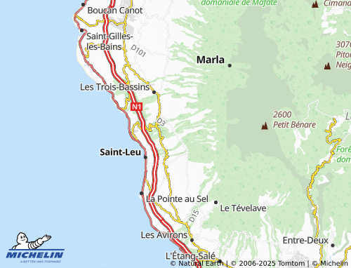 Mappa MICHELIN La Chaloupe Saint-Leu - ViaMichelin