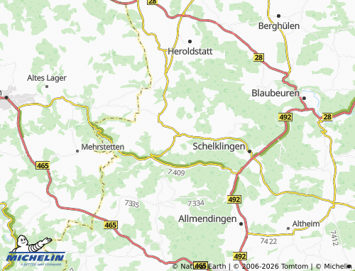 MICHELIN Justingen map - ViaMichelin