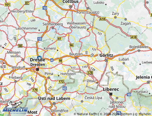 Carte MICHELIN Bautzen - ViaMichelin