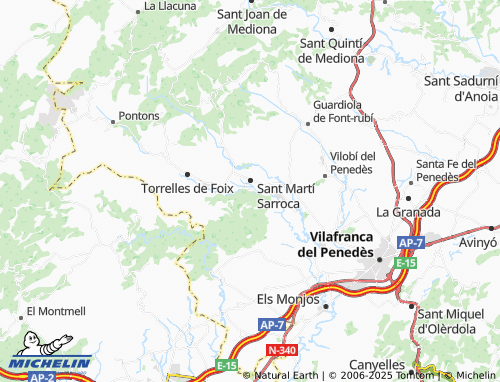 MICHELIN La Roca map - ViaMichelin
