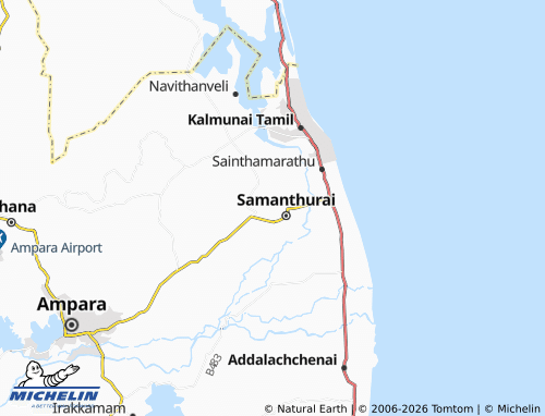 MICHELIN-Landkarte Sammanthurai 06 - ViaMichelin