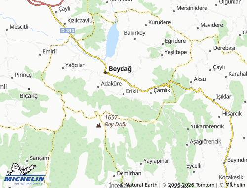 MICHELIN Erikli map - ViaMichelin
