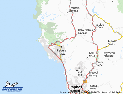 Mappa MICHELIN Pegeia - ViaMichelin