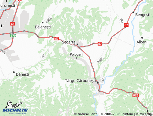 Mapa MICHELIN Pojogeni - ViaMichelin