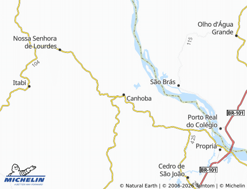MICHELIN Canhoba map - ViaMichelin