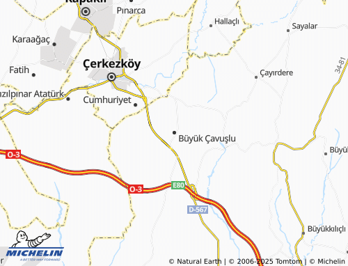 MICHELIN Büyük Çavuşlu map - ViaMichelin