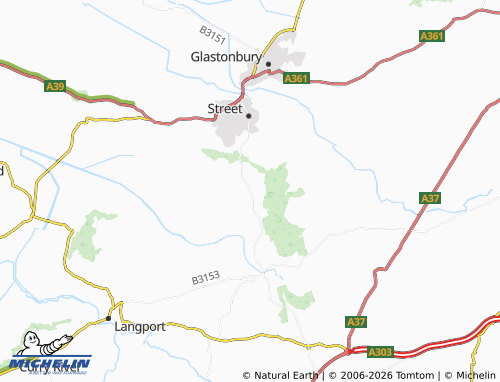 Carte MICHELIN Compton Dundon - ViaMichelin