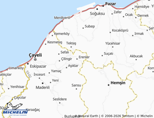 Kaart MICHELIN Erenler - ViaMichelin