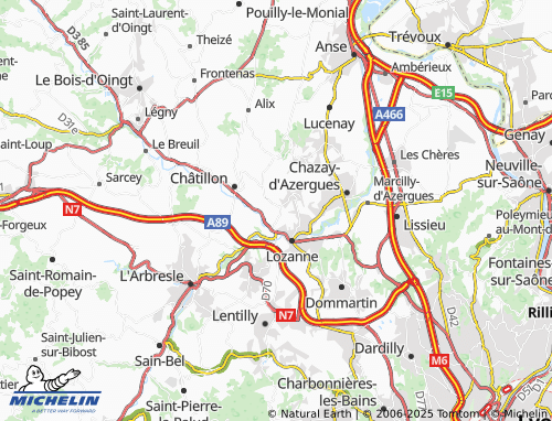 Mapa MICHELIN Belmont-d'Azergues - ViaMichelin