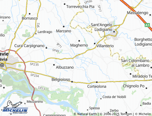 MICHELIN Copiano map - ViaMichelin