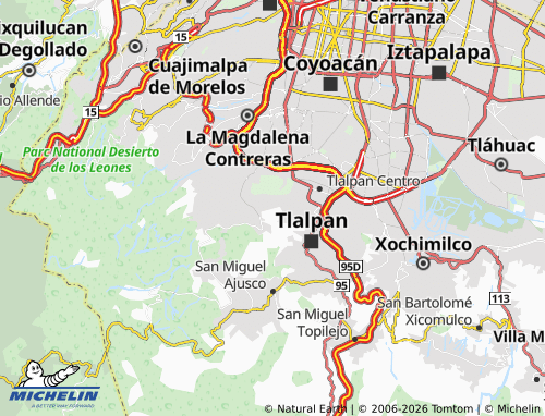 Mapa MICHELIN Ajusco - ViaMichelin