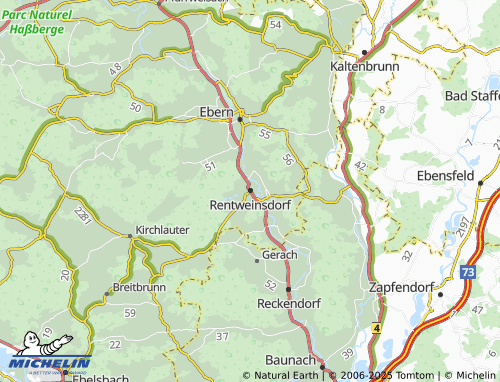 MICHELIN Rentweinsdorf map - ViaMichelin