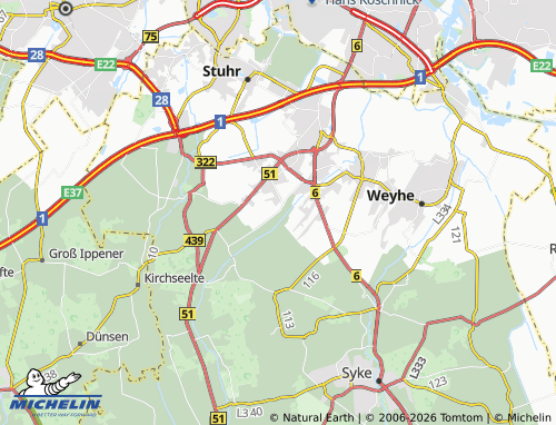 MICHELIN Wulfhoop map - ViaMichelin