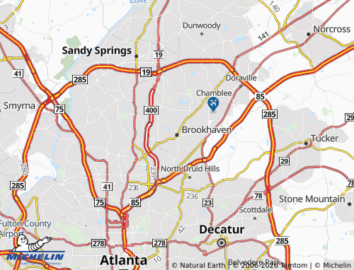 Mappa MICHELIN Brookhaven - ViaMichelin