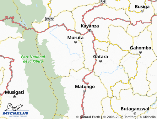 Carte MICHELIN Mubuga - ViaMichelin