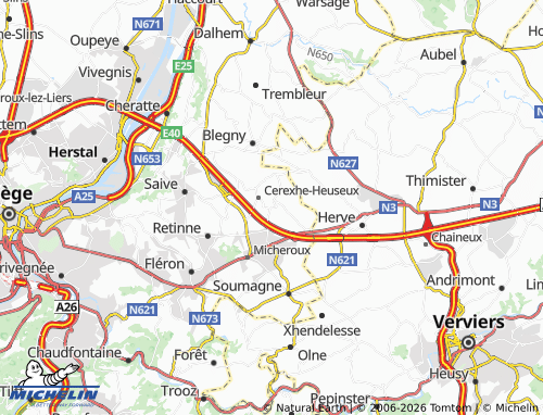 MICHELIN Melen map - ViaMichelin