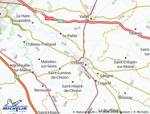 MICHELIN Gorges map - ViaMichelin