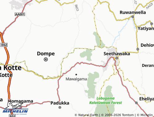 Mappa MICHELIN Thawalgoda - ViaMichelin