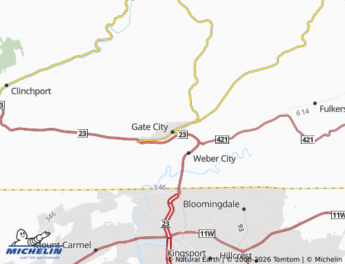 Carte MICHELIN Gate City - ViaMichelin