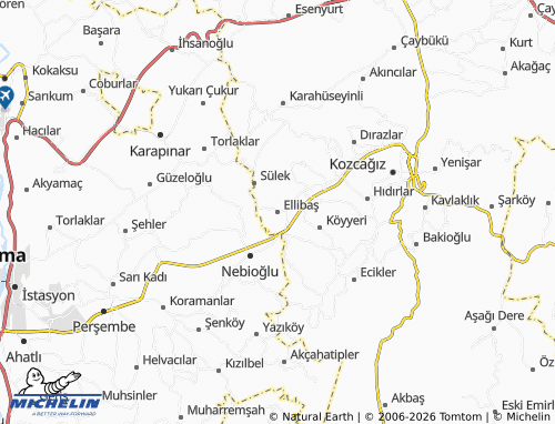 MICHELIN-Landkarte Ellibaş - ViaMichelin