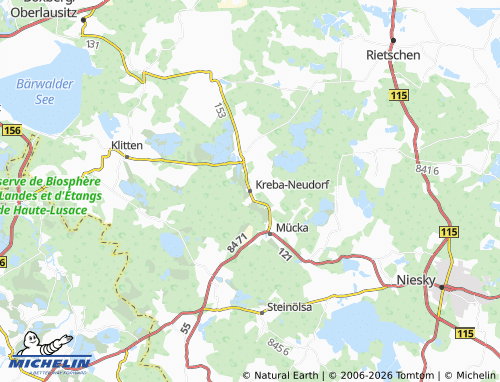 MICHELIN Kreba-Neudorf map - ViaMichelin