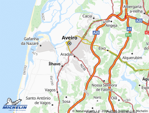 MICHELIN Aradas map - ViaMichelin
