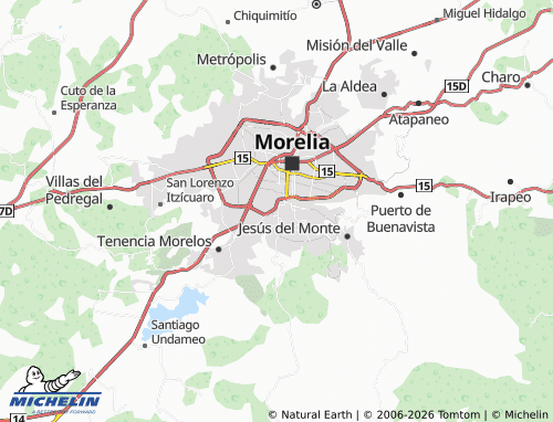 Mapa MICHELIN Balcones de Morelia - ViaMichelin