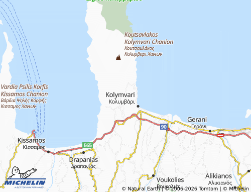 MICHELIN Astratigos map - ViaMichelin
