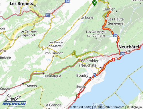 Mapa MICHELIN La Tourne - ViaMichelin