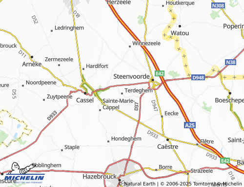 MICHELIN Terdeghem map - ViaMichelin