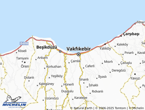 MICHELIN Körez map - ViaMichelin