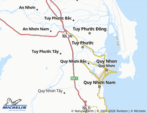 MICHELIN Diêu Trì map - ViaMichelin
