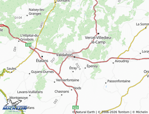 Mappa MICHELIN Valdahon - ViaMichelin