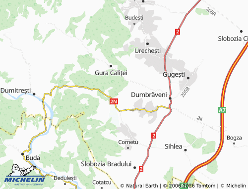 Mappa MICHELIN Bordești - ViaMichelin