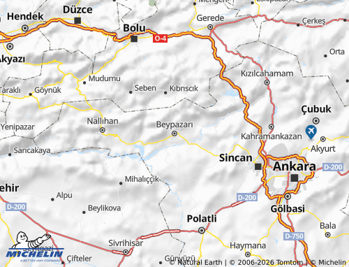 MICHELIN Beypazarı map - ViaMichelin