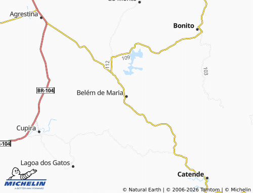 Carte MICHELIN Belém de Maria - ViaMichelin