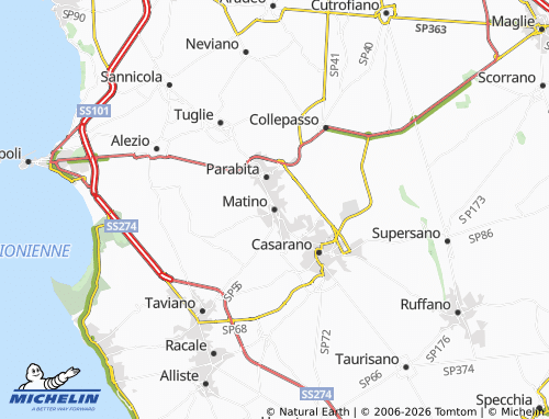 MICHELIN Matino map - ViaMichelin
