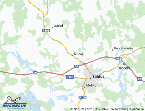 Mapa MICHELIN Druva - ViaMichelin