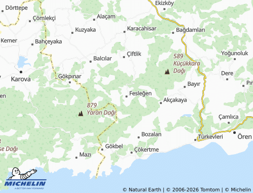 MICHELIN Fesleğen map - ViaMichelin