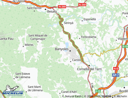 Carte MICHELIN Porqueres - ViaMichelin