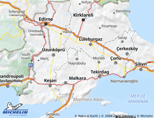 MICHELIN-Landkarte Hayrabolu - ViaMichelin