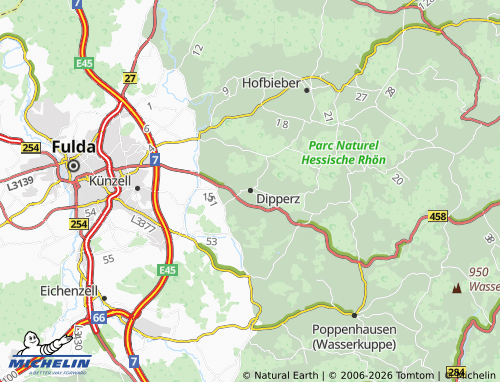MICHELIN Dipperz map - ViaMichelin
