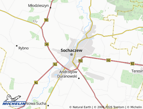 Mapa MICHELIN Sochaczew - ViaMichelin